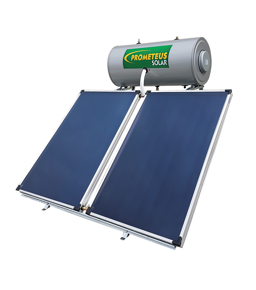 Ηλιακός θερμοσίφωνας PROMETEUS GLASS  200 lt- Διπλής & Τριπλής ενέργειας -3m Καθρέπτη